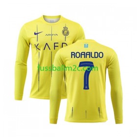 Fußballtrikots Al-Nassr Ronaldo 7 Heim Trikotsatz 2023-2024 Langarm